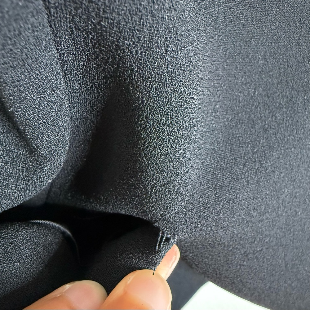 Ellen Tracy Long Sleeve Split Cuff Button Down Blazer Black Size 6 PTP: 19” - Picture 12 of 16